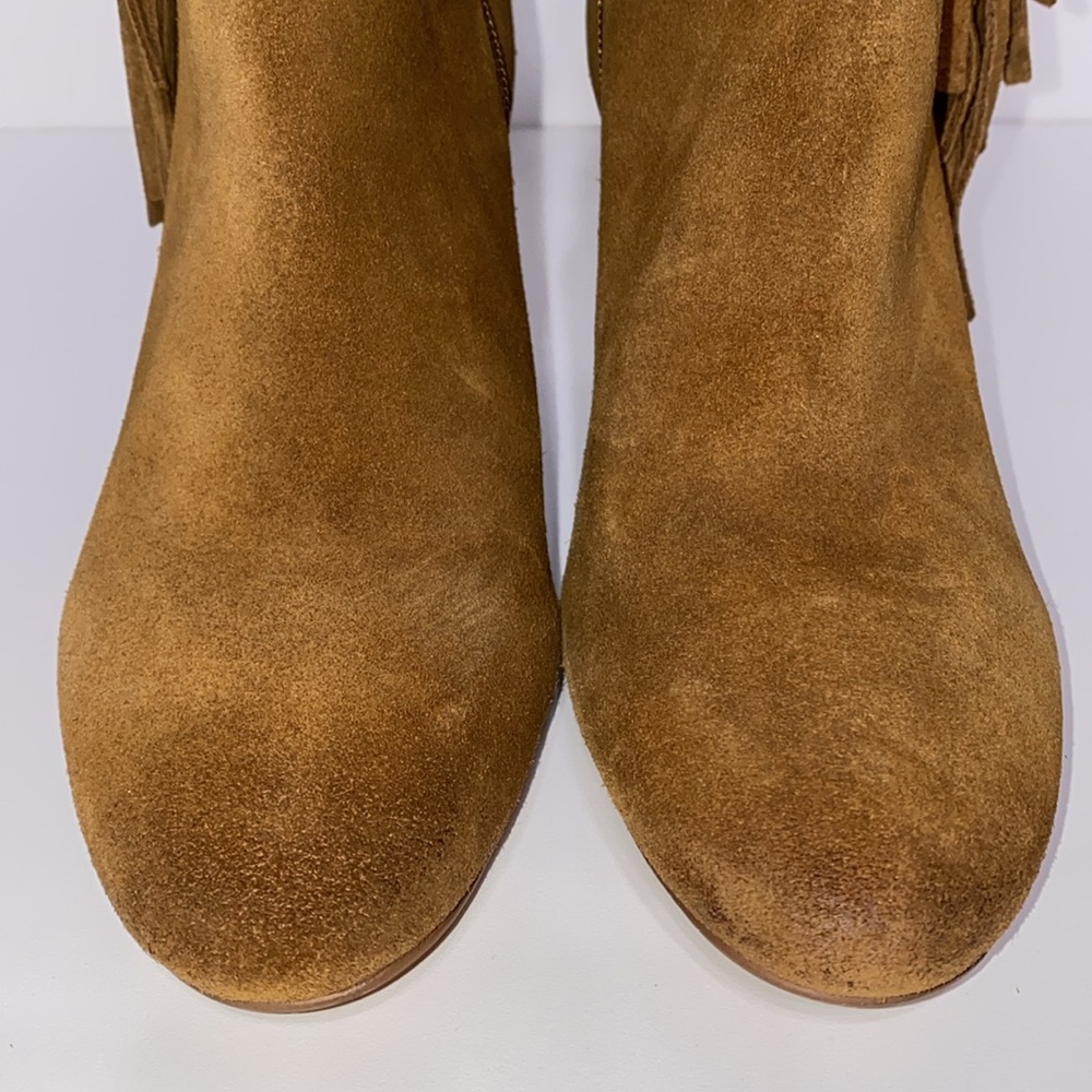 Charles by Charles David Boulder Suede Leather Fringe Boots - Picture 7 of 16